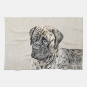 Linge De Cuisine Mastiff anglais (Brindle) Peinture - Chien Art