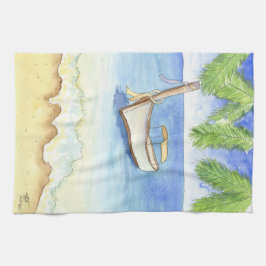Linge De Cuisine Matin à Bali Aquarelle