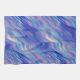 Linge De Cuisine Matin Glory Blue Wavy Texture