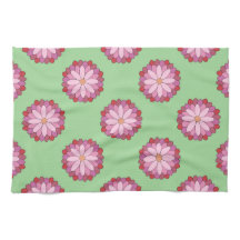 Médaillon asiatique rose pastel Floral