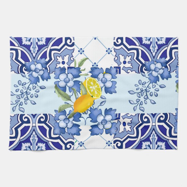 Linge De Cuisine Mediterranean,majolica,tiles  Tablecloth (Horizontal)