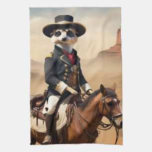 Linge De Cuisine Meerkat Sur Un Cheval : Pourrait Être L'Étranger S
