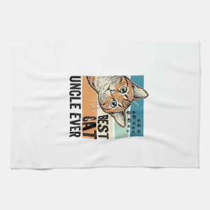 Linge De Cuisine Meilleur oncle de chat jamais Design de amateur de