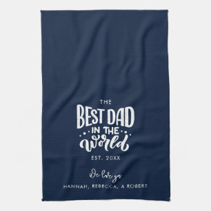 Linge De Cuisine Meilleur papa du monde Fête des pères personnalisé