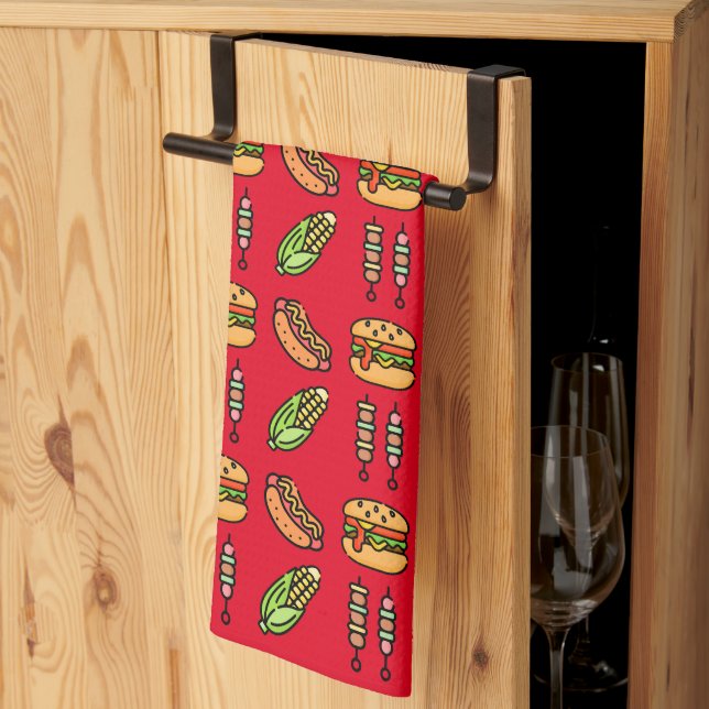 Linge De Cuisine Meilleur Papa Jamais Cute Barbecue Aliments (Pliage en tiers)