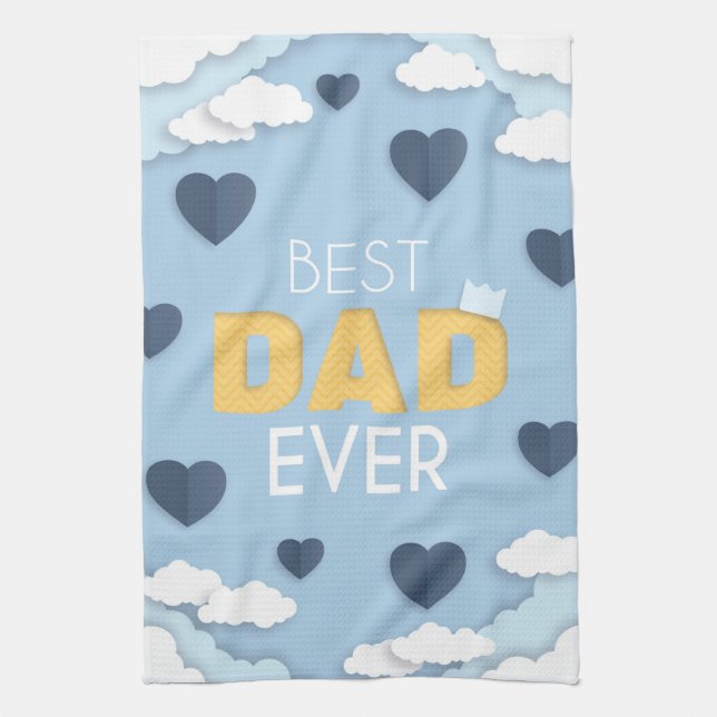 Linge De Cuisine Meilleur papa jamais mignonne Fête des pères (Vertical)