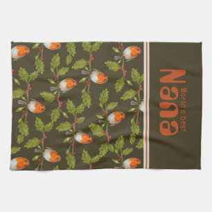 Linge De Cuisine Meilleur Robin Personnalisé Nana de Retro World