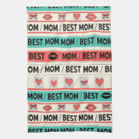 Meilleure Maman Bande Dessinée Cœurs Graphique Rét