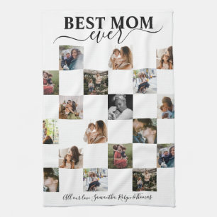 Linge De Cuisine Meilleure maman Keepsaké noir et blanc Insta Photo