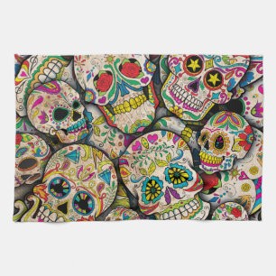 Linge De Cuisine Meilleure vente Motif crâne sucre