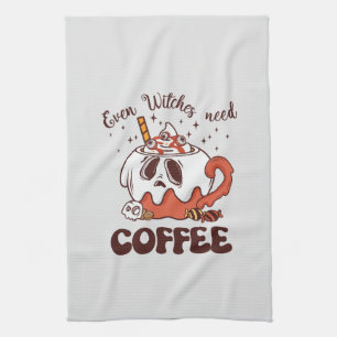 Linge De Cuisine Même les sorcières ont besoin de café