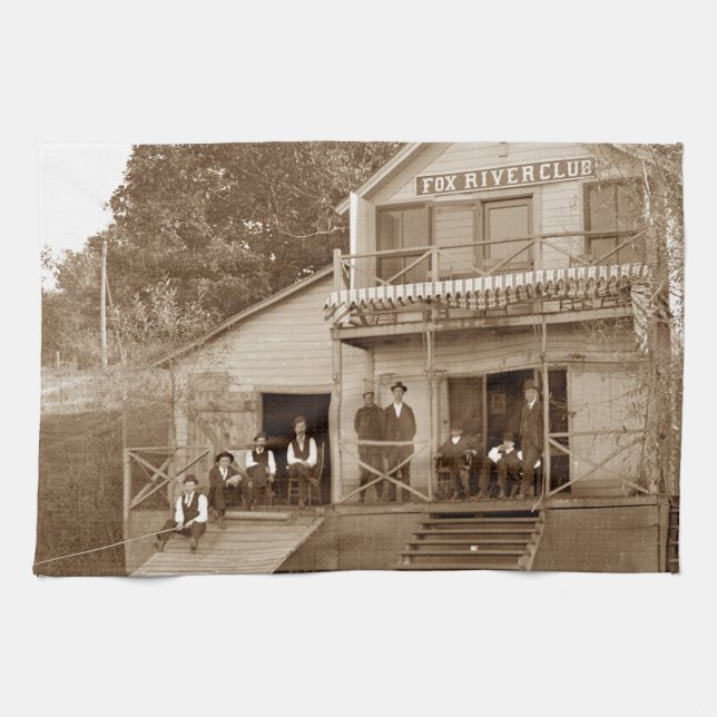 Linge De Cuisine Men Club Fox River Club 1880 Fishing Elgin (Horizontal)