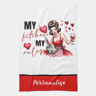 Linge De Cuisine Ménagère Glamour Rétro 50 Humour Drôle et Sarcasti