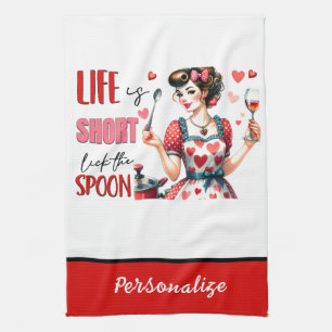 Linge De Cuisine Ménagère Glamour Rétro 50s Humour Sarcastique Drôl