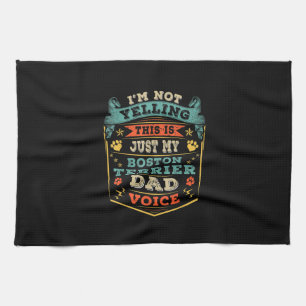 Linge De Cuisine Mens Le père de Noël de Boston Terrier