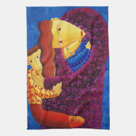 Linge De Cuisine Mère et Fils Peinture familiale contemporaine