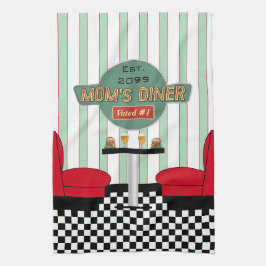 Linge De Cuisine Mère Retro Diner avec Burgers & Bière