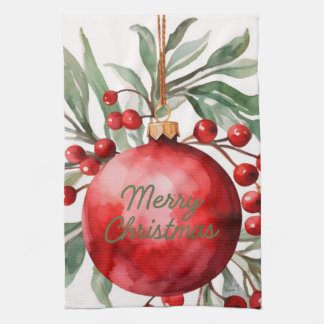 Linge De Cuisine Merry Christmas Ornament Kitchen Towel