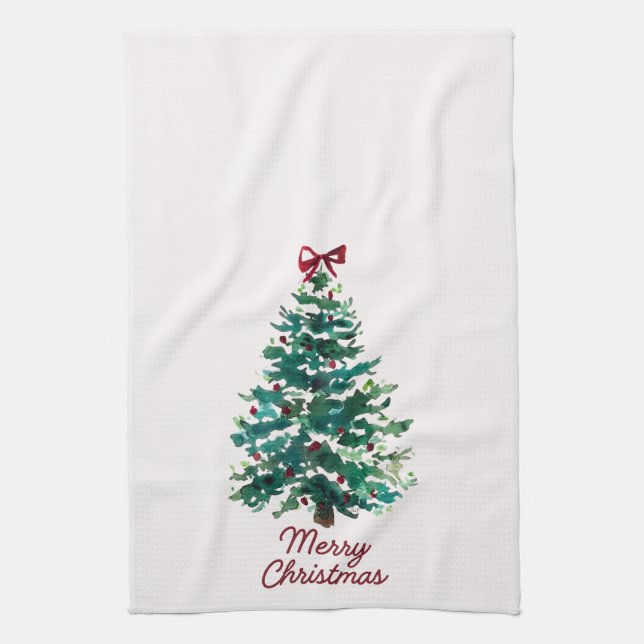 Linge De Cuisine Merry Christmas Tree Kitchen Towel (Vertical)