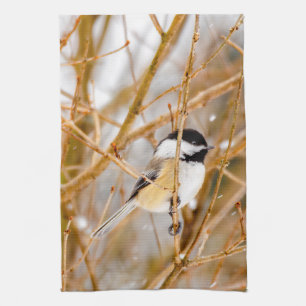 Linge De Cuisine Mésange à tête noire - Photographie originale