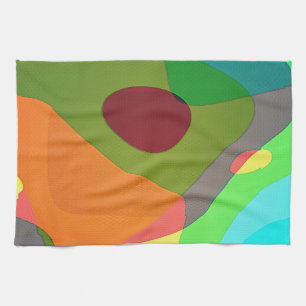 Linge De Cuisine Mess coloré 1107 Art Abstrait