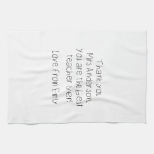 Linge De Cuisine Message de votre enfant Écriture manuscrite Cadea
