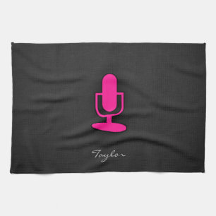 Linge De Cuisine Microphone rose chaud