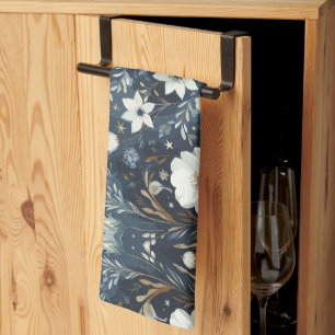 Linge De Cuisine Midnight Garden Dream - Plancher bleu marine