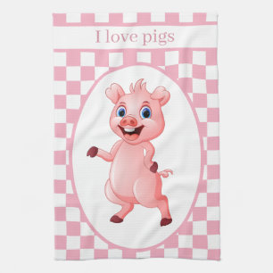 Linge De Cuisine mignon Amateurs de cochon de pays ajouter du texte
