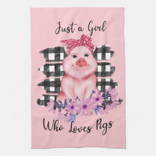 Linge De Cuisine mignon amoureux du porc art du monde