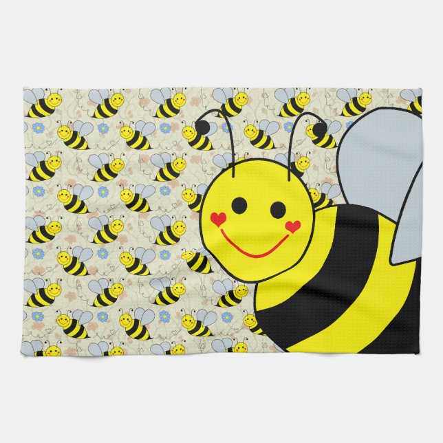 Linge De Cuisine Mignon gaffez l'abeille (Horizontal)
