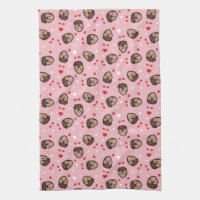 Mignonne amour chien rose rouge