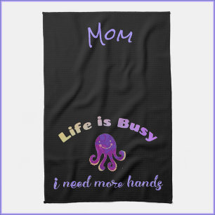 Linge De Cuisine Mignonne Violet Octopus LA VIE EST BUSSE