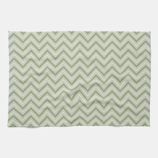 Linge De Cuisine Mint Chevron (Horizontal)