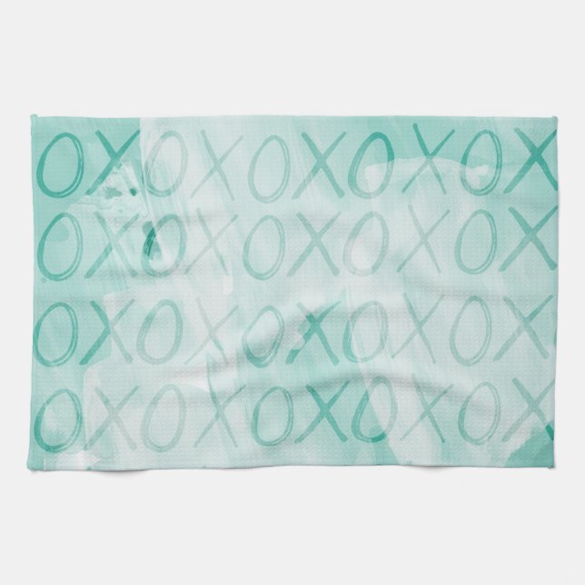 Linge De Cuisine Mint XOXO Love (Horizontal)