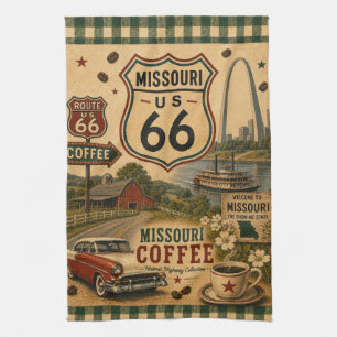 Linge De Cuisine Missouri Classic Car Coffee Americana