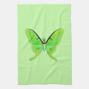 Linge De Cuisine Mite de Luna sur un pâle - arrière - plan vert