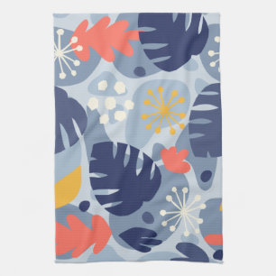 Linge De Cuisine Mod Feuille Monstera Abstrait Hawaiien Tropical -B