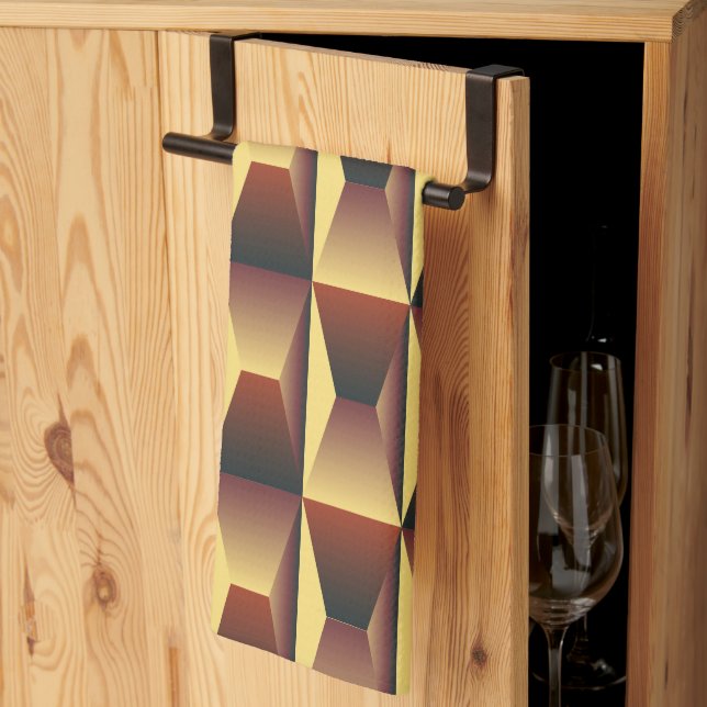 Linge De Cuisine Mode motif élégant - Géométrique Moderne Élégant (Pliage en tiers)