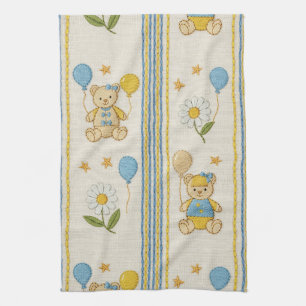 Linge De Cuisine Modèle de jardin aux marguerites Ourson (10)