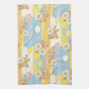 Linge De Cuisine Modèle de jardin aux marguerites Ourson (12)