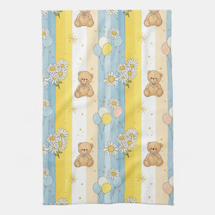 Linge De Cuisine Modèle de jardin aux marguerites Ourson (13)