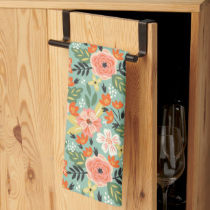 Linge De Cuisine Modèle floral du jardin