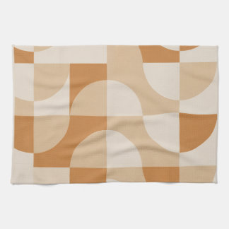 Linge De Cuisine Modern Beige Geometric Minimalist Kitchen Towel