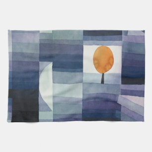 Linge De Cuisine Moderne Abstrait Géométrique Bleu Orange Klee