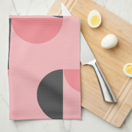 Linge De Cuisine Moderne du milieu du siècle rose et gris