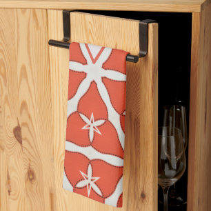 Linge De Cuisine Moderne Elegant Motif orange Monogramme personnali