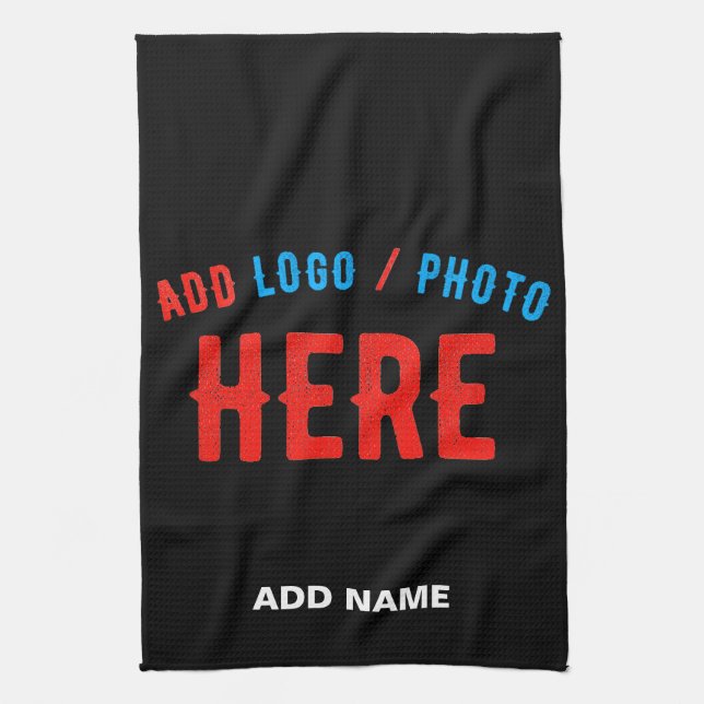 LINGE DE CUISINE MODERNE ET MODERNE PERSONNALISABLE NOIR VÉRIFIÉ (Vertical)