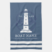 Moderne Personnalisé phare nautique Nom du bateau