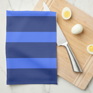 Linge De Cuisine Moderne Simple à deux tons bande géométrique bleu